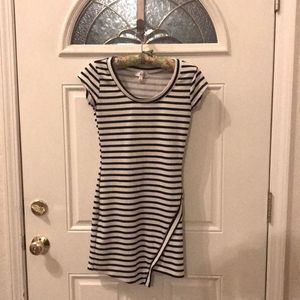 Derek heart Ladies Mini black Striped Dress S